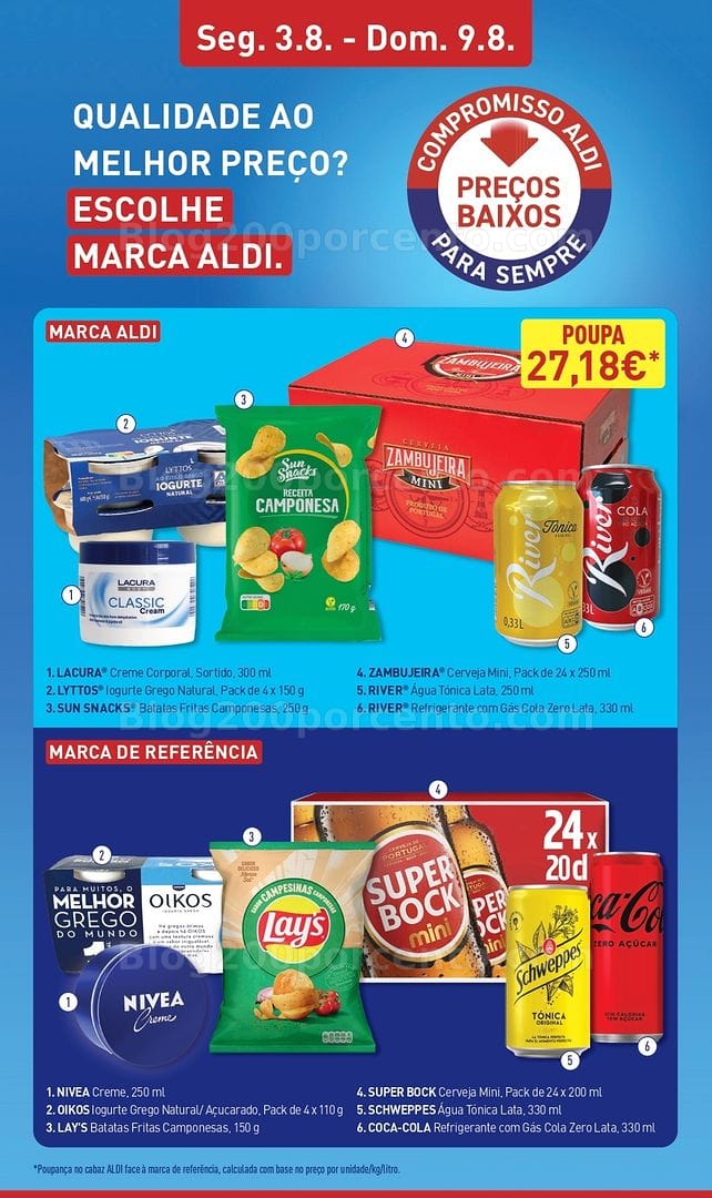 Antevisão Folheto ALDI Promoções de 3 a 9 agosto